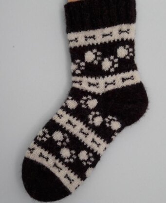 Paw Print Dog Walker's Socks