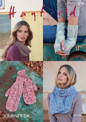 Gloves & Scarves in Hayfield Journey DK  - 8188 - Downloadable PDF