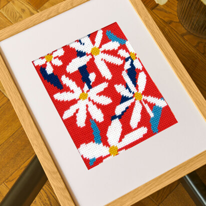 DMC Abstract Flowers Tapestry Kit - 12 x 15cm