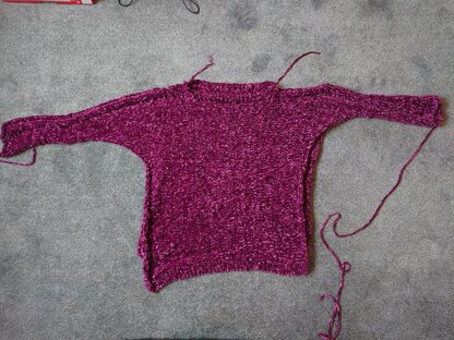 Dropped stitch sweater