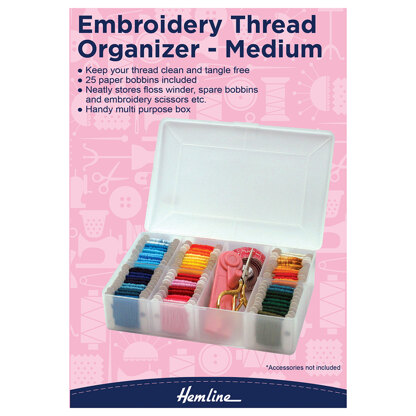 Hemline Embroidery Thread Box - Medium