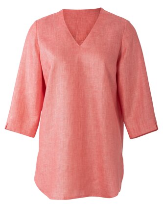Burda Style Misses' Blouse â€“ Tunic Top â€“ V-Neck â€“ Back Button Fastening B6245 - Paper Pattern, Size 8-18