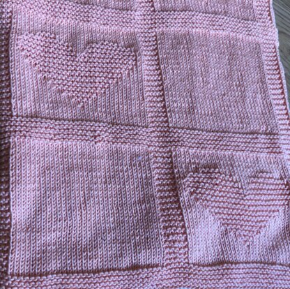 Simple Hearts Baby Blanket