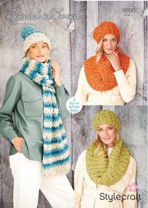 Women Accessories in Stylecraft Special XL Tweed - 9805 - Downloadable PDF