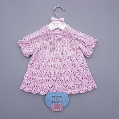 Raven Baby Dress and Pants knitting pattern !8 inch chest size