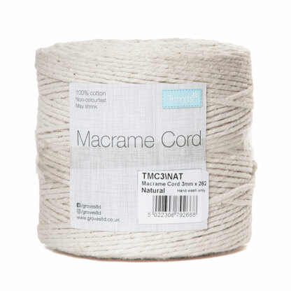 Trimits Cotton Macrame Cord: 3mm x 262m