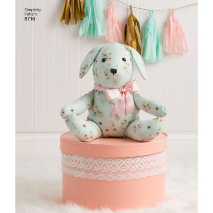 Simplicity 8716 Stuffed Animals - Paper Pattern, Size OS (ONE SIZE)