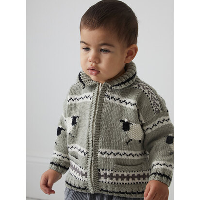 Gabriel Sheep Jacket - Knitting Pattern for Kids in Debbie Bliss Rialto DK by Debbie Bliss