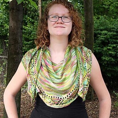K669-Roxanna Shawlette - knitting pattern