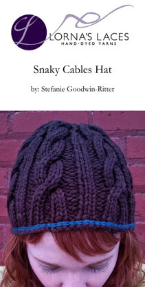 Snaky Cables Hat in Lorna's Laces Shepherd Bulky