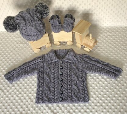 Kieran & Aria Aran Coat Sets