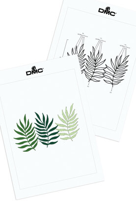 Triple Fern  in DMC - PAT0003 -  Downloadable PDF