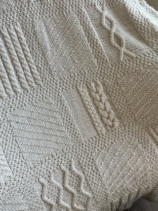 Seamless Knit Square Afghan