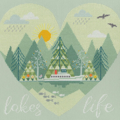 Bothy Threads Lakes Life Cross Stitch Kit - 32 x 30cm