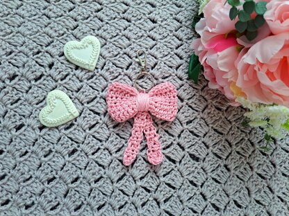 Crochet Coquette Bow Charm Pattern