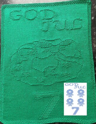 Nr. 452 7. Wreath God Jul guest towel