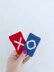 Red X Blue O keychain Squid Game inspired