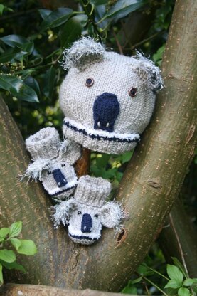 Koala Bear Baby Hat and Booties