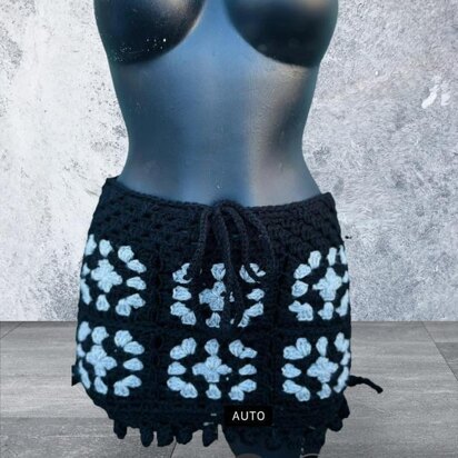 Low Waisted Crochet Mini Skirt