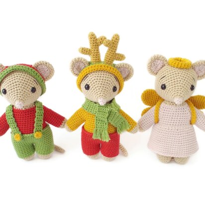 Christmas Mouse Trio