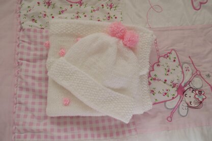 Ophelia Baby Car Seat Blanket & Hat