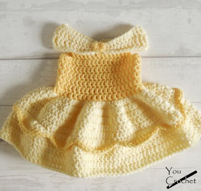 Princess Belle Crochet Baby Dress