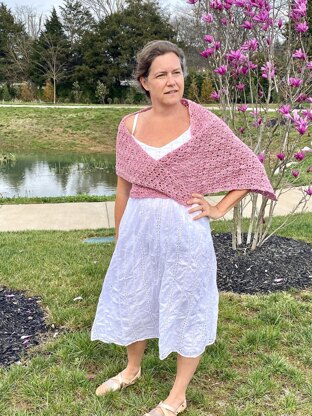 Pink Daisies Shawl