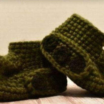 Tank Inspired Baby Booties