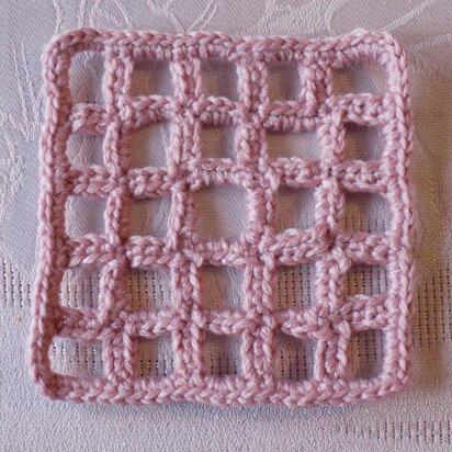 Crochet Lattice Granny Square