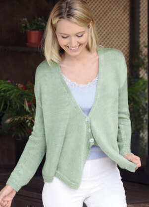 Cardigans with Draped Fronts in Sirdar Summer Linen DK - 8135 - Downloadable PDF