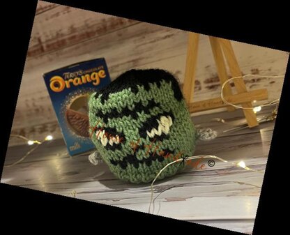 Frankenstein Inspired Chocolate Orange Cover Knitting Pattern