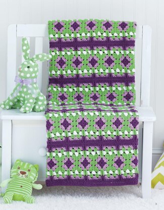 Leisure Arts Granny Square Baby Afghans Crochet eBook