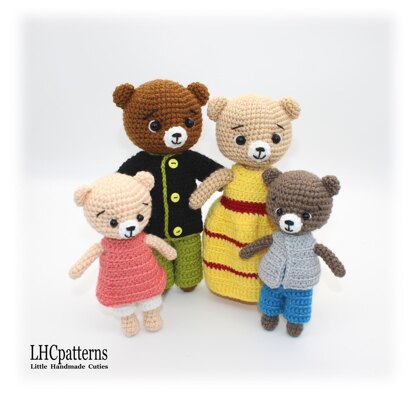 Bear Family Crochet Pattern