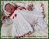 ‘Christmas Rose’ Matinee Set  10-16” doll/preemie baby”