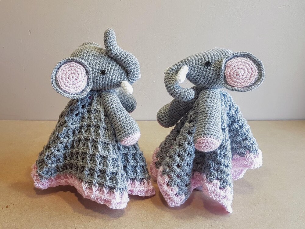 Elephant lovey shop security blanket