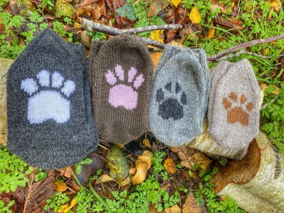 Paw Print Socks in DK