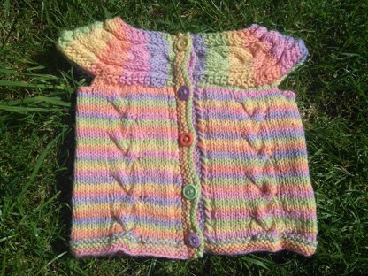 Yoked baby cardigan