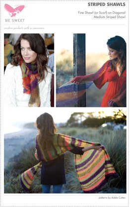 Striped Shawls in Be Sweet Extra Fine Mohair