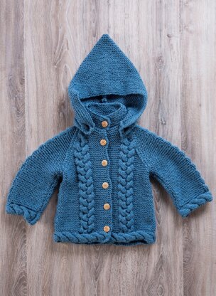 Girls Coat with removable Hood in Bergere de France Calinou - 60387-09 - Downloadable PDF