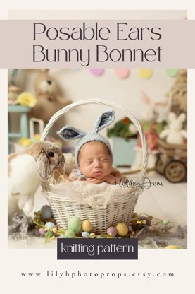 Bunny Bonnet with Poseable Ears