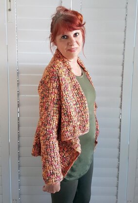 Sunset Sleeved Shawl (Cardigan) - Reversible