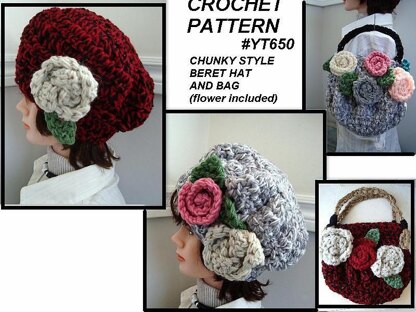 640 CHUNKY STYLE HAT AND BAG