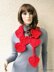 Valentine Hearts Crochet Scarf Lariat