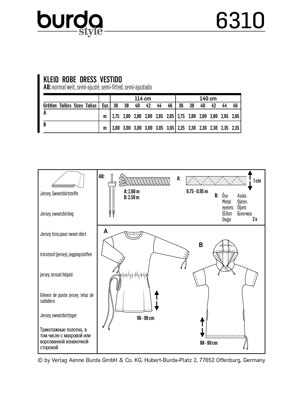 Burda Style Misses' Shirt Dress B6310 - Paper Pattern, Size 10-20