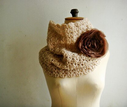 Simple Cowl and Chiffon Flower