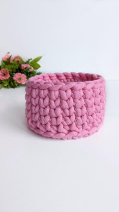 Crochet basket 2 in 1 pattern, beginner crochet basket pattern