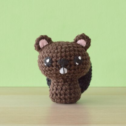 Backyard Critters 1 Crochet Amigurumi Pattern with Beaver, Squirrel & Fox