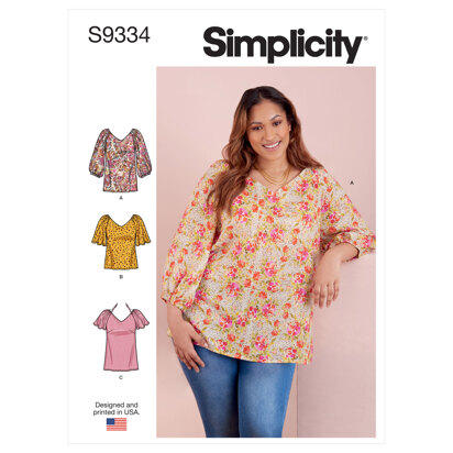 Simplicity Misses' and Women's Tops in Two Lengths S9334 - Sewing Pattern