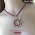 Crochet Wedding necklace with stardust pendant crochet pdf pattern + video tutorial - how to make jewelry crochet