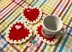 Red heart coaster by HueLaVive